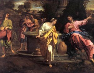 La mujer samaritana en el pozo de Annibale Carracci